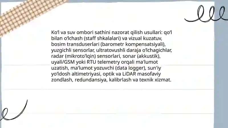 Daryo va ariq suv sathini kuzatish tizimlari 4