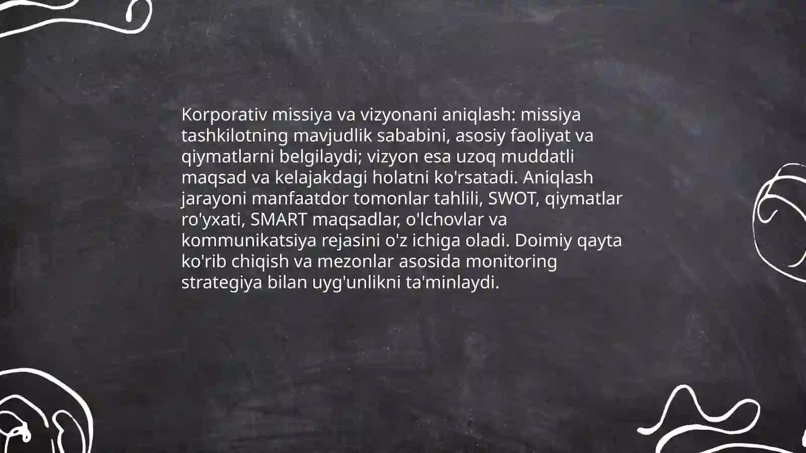 Biznes strategiyasini shakllantirish jarayoni 4