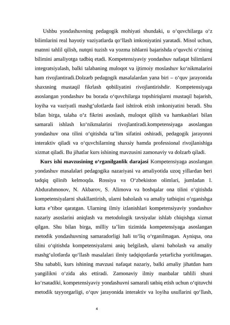 Ona tilini o'qitishda kompetensiyaga asoslangan yondashuv 4