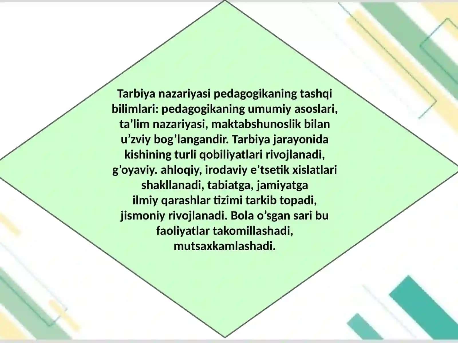 Boshlang'ich ta'lim pedagogikasida tarbiya turlari va usullaridan foydalanish imkoniyatlari 4