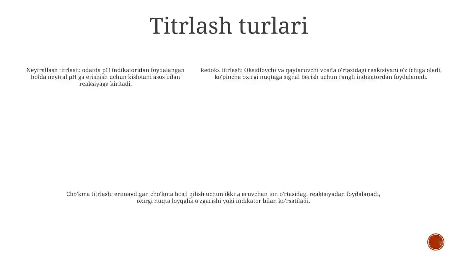 Kislota-Asosli Titrlash 4