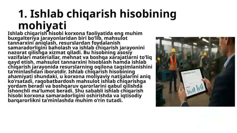 1C- buxgalteriya dasturida ishlab chiqarish hisobini yuritish 4
