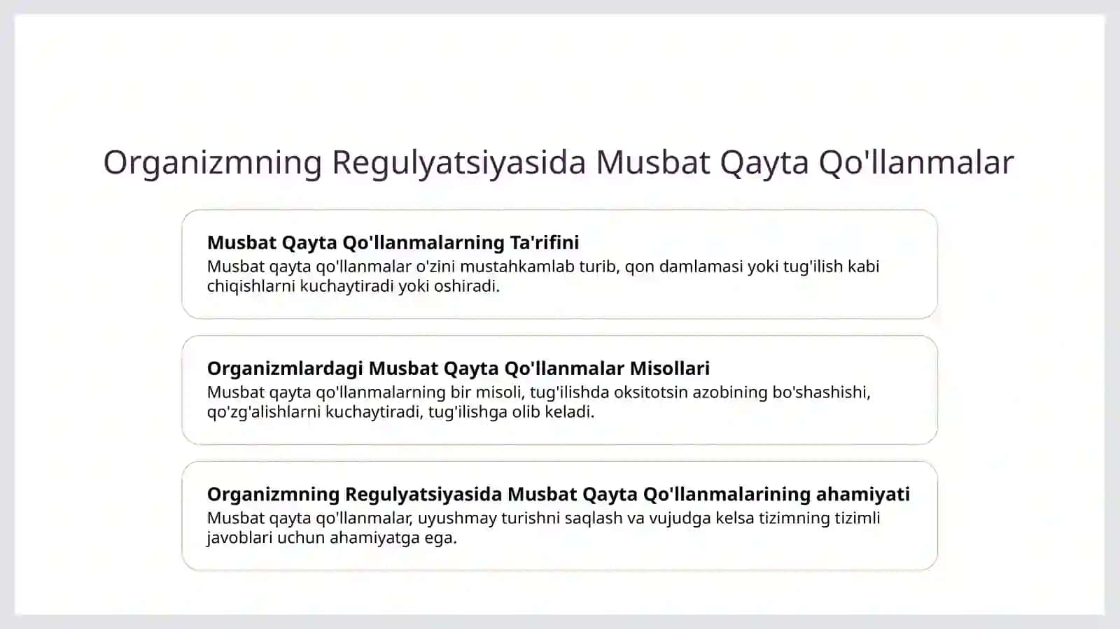 Organizmning chiniqtirish usullari 4
