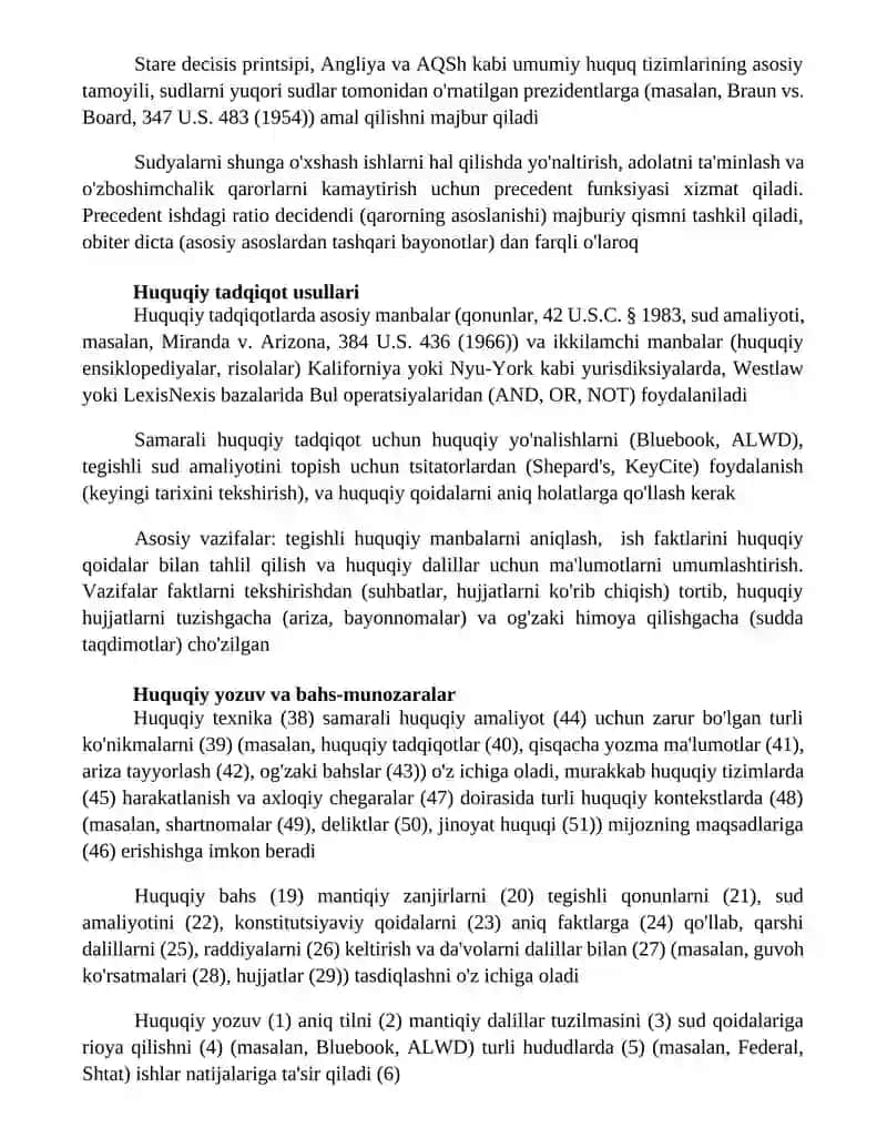 Yuridik texnika fanining asosiy tushinchasi, funksiyasi va vazifalari 4