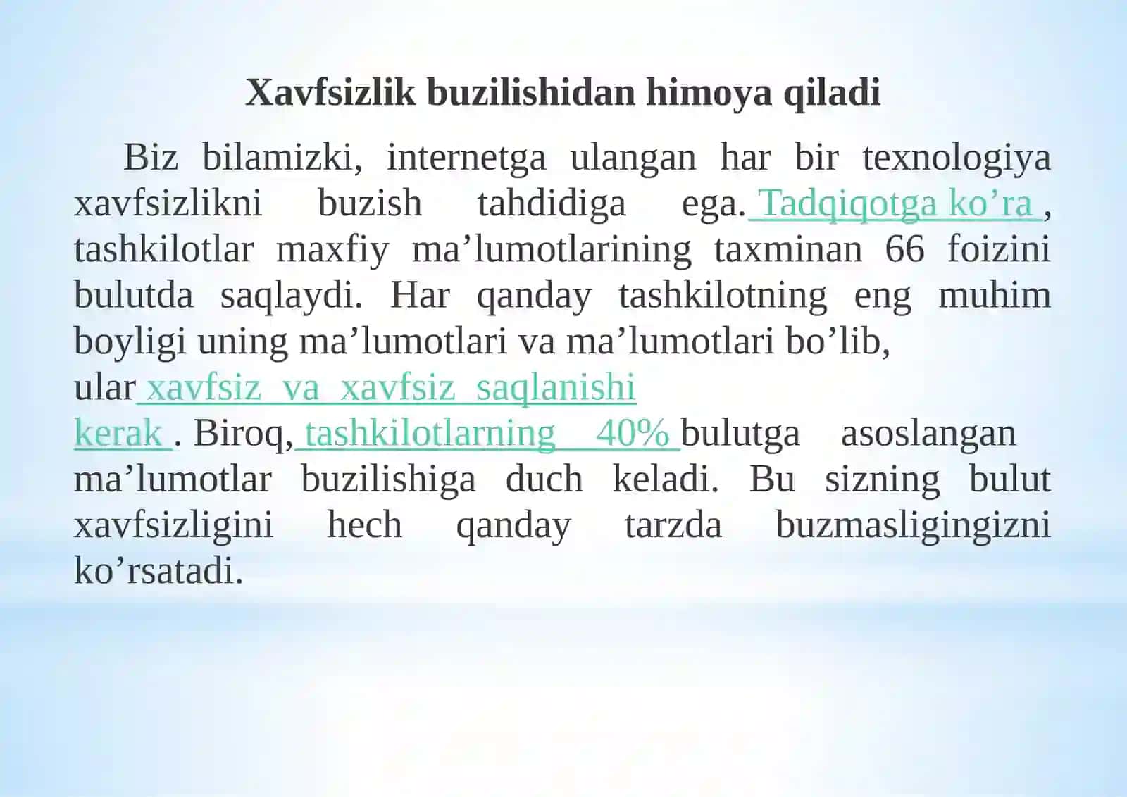CLOUD XAVFSIZLIK TAMO 4