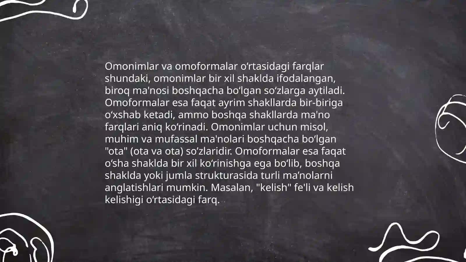 Omonimlar. Omoformalar. Omonimlarning yuza kelish sabablari 4