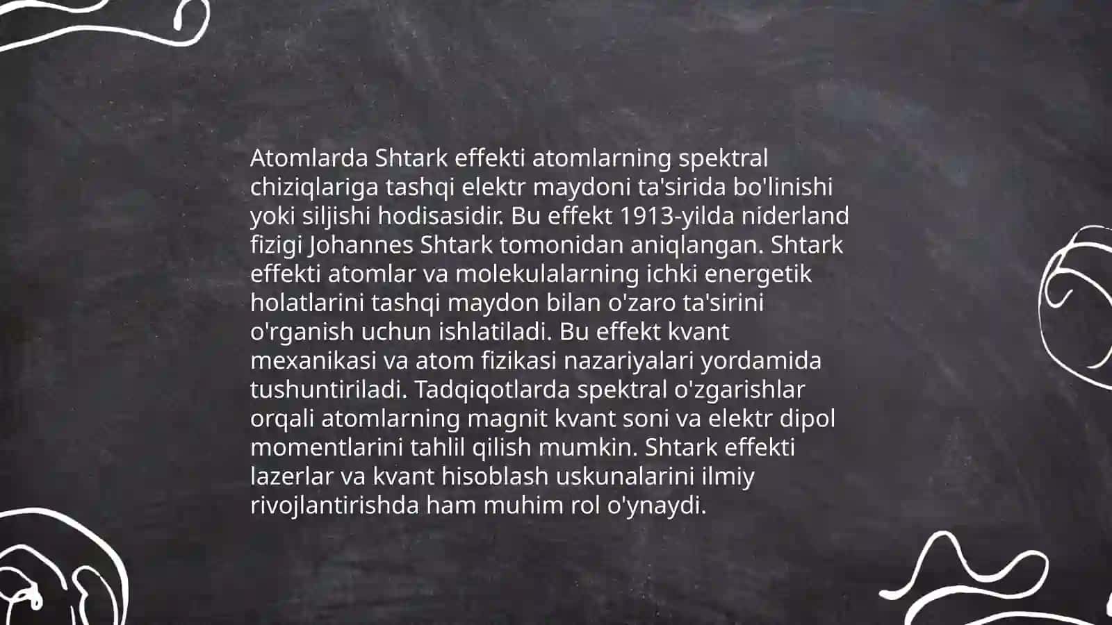 Atom elektr maydonida shtark effekti 4