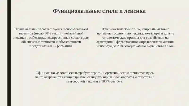 Стилистическая дифференциация лексики и основные понятия лексической стилистики 4