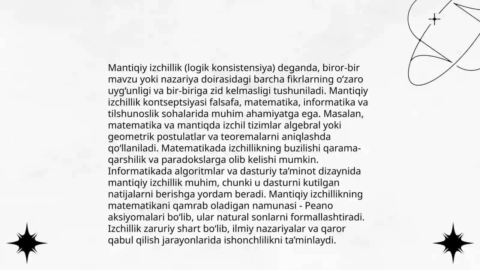 Ma'ruza mavzusining aniqligi 4