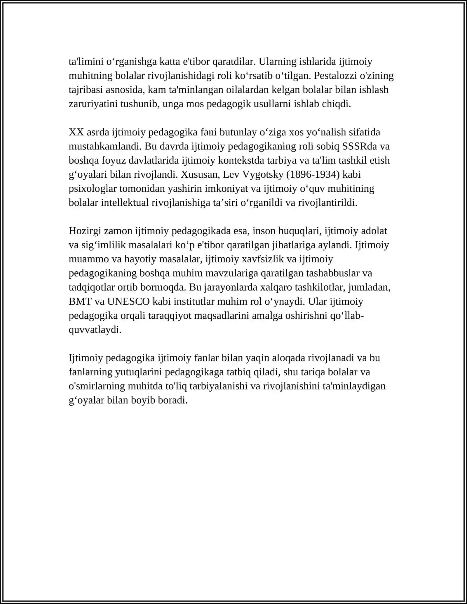 Ijtimoiy Pedagogika Amaliy Faoliyat 4