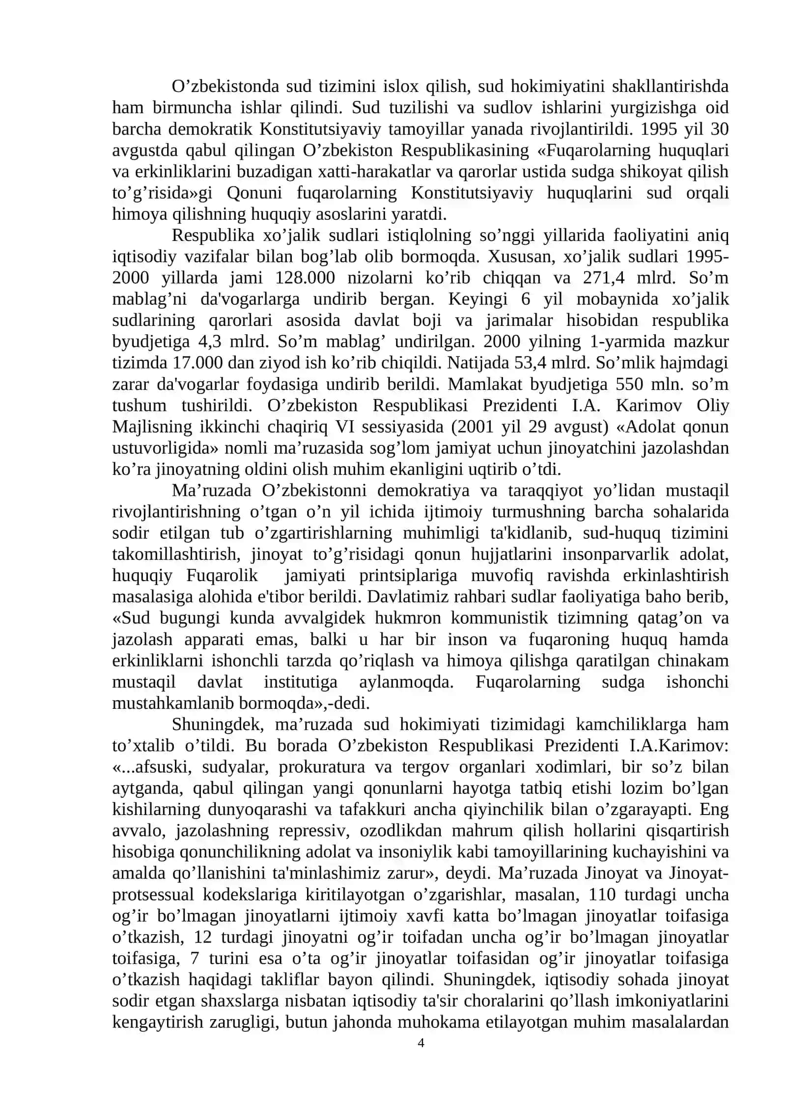 O'zbekistonda demokratik, fuqarolik jamiyati asoslarining shakllanishi 4