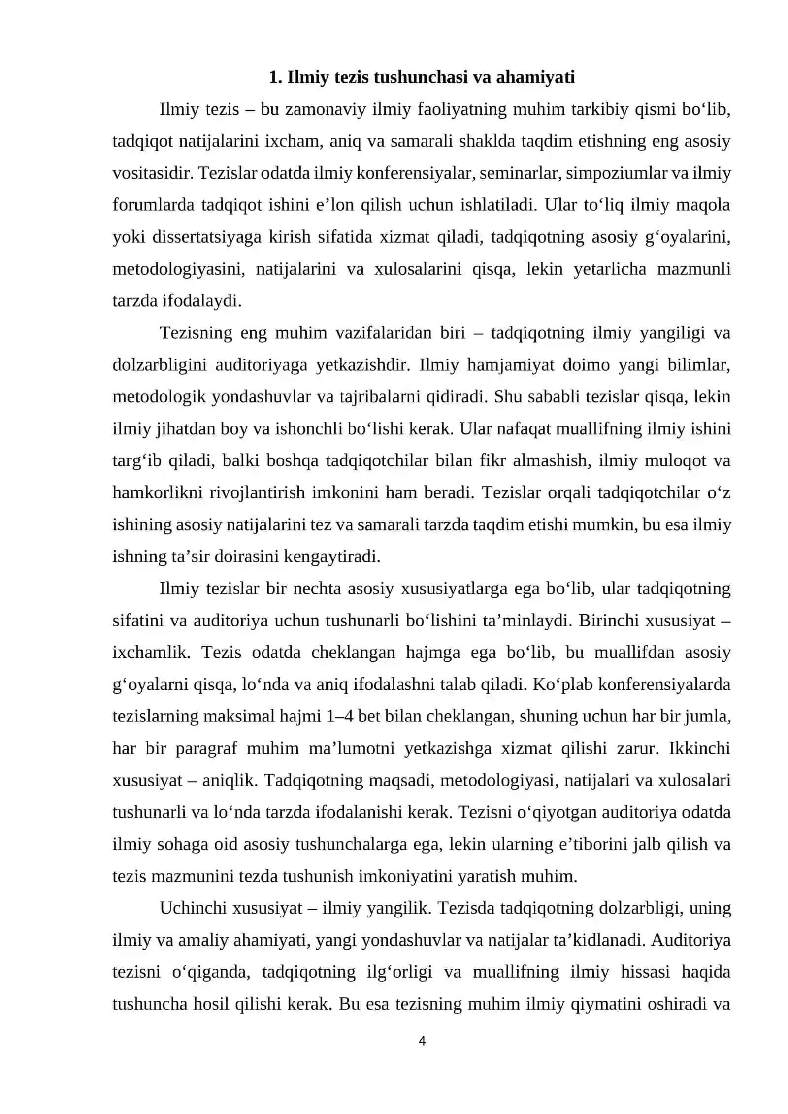Ilmiy tezislarni konferernsiyalarda nashr qilish bo’yicha tavsiyalar 4