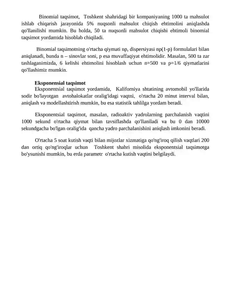 Tasodifiy xatolikning taqsimlanish qonunlari 4