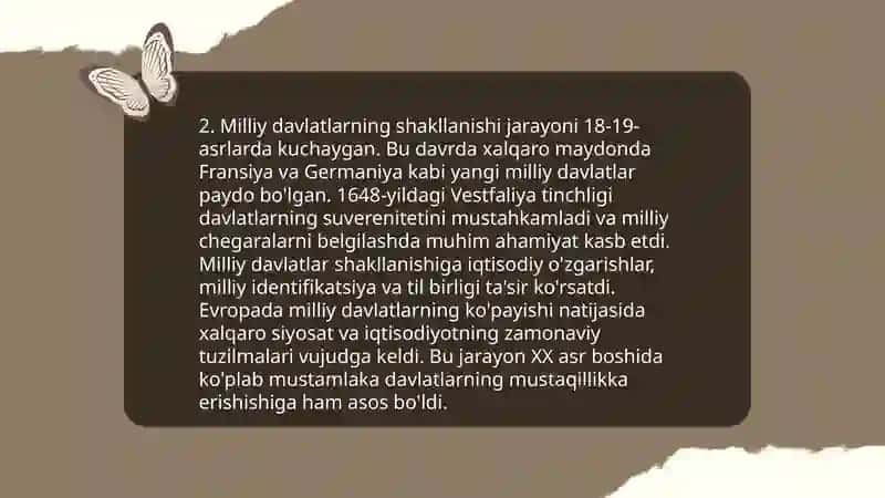 Jahon siyosiy xaritasining shakllanish bosqichlari 4