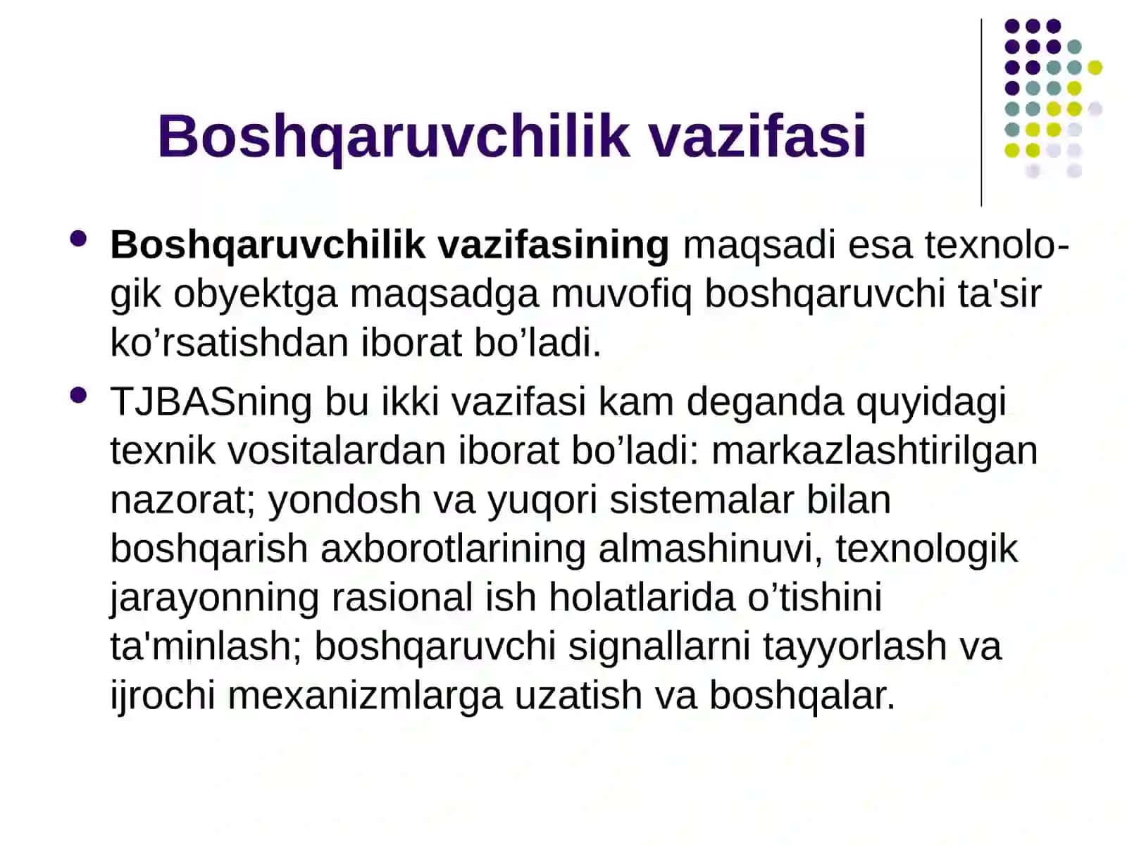 Texnologik jarayonni boshqarishning avtomatlashtirilgan sistemasi 4