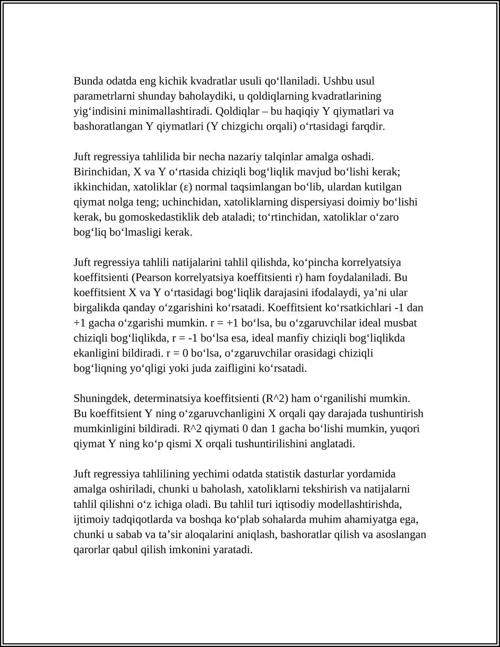 JUFT REGRESSION TAHLIL 4