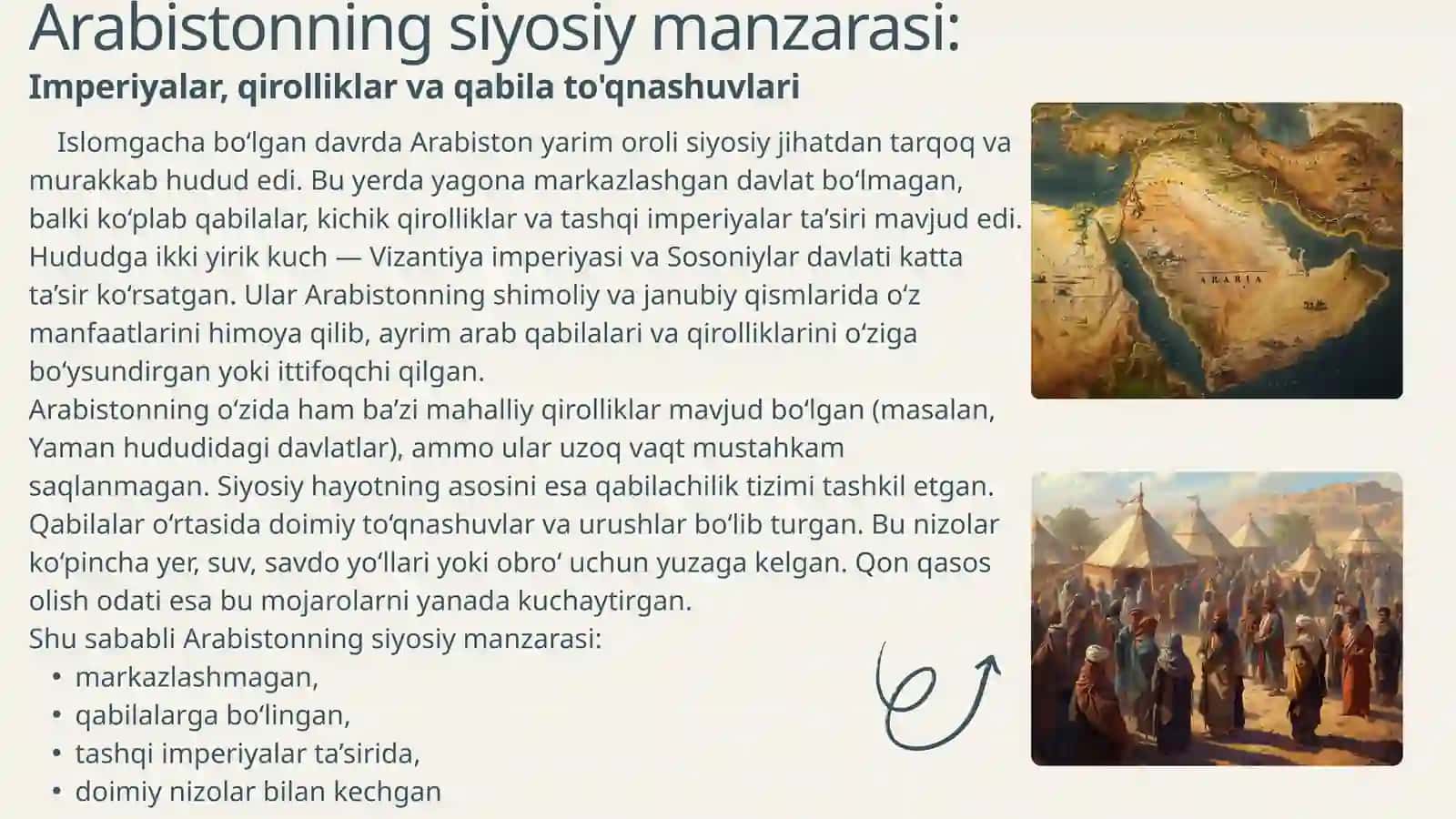 Islom dinining paydo bo'lishidagi ijtimoiy-siyosiy va madaniy sharoitlar 4