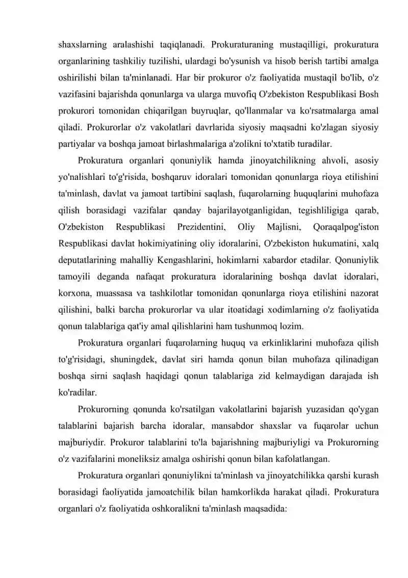 Prokuratura organlarining huquqiy asoslari 4