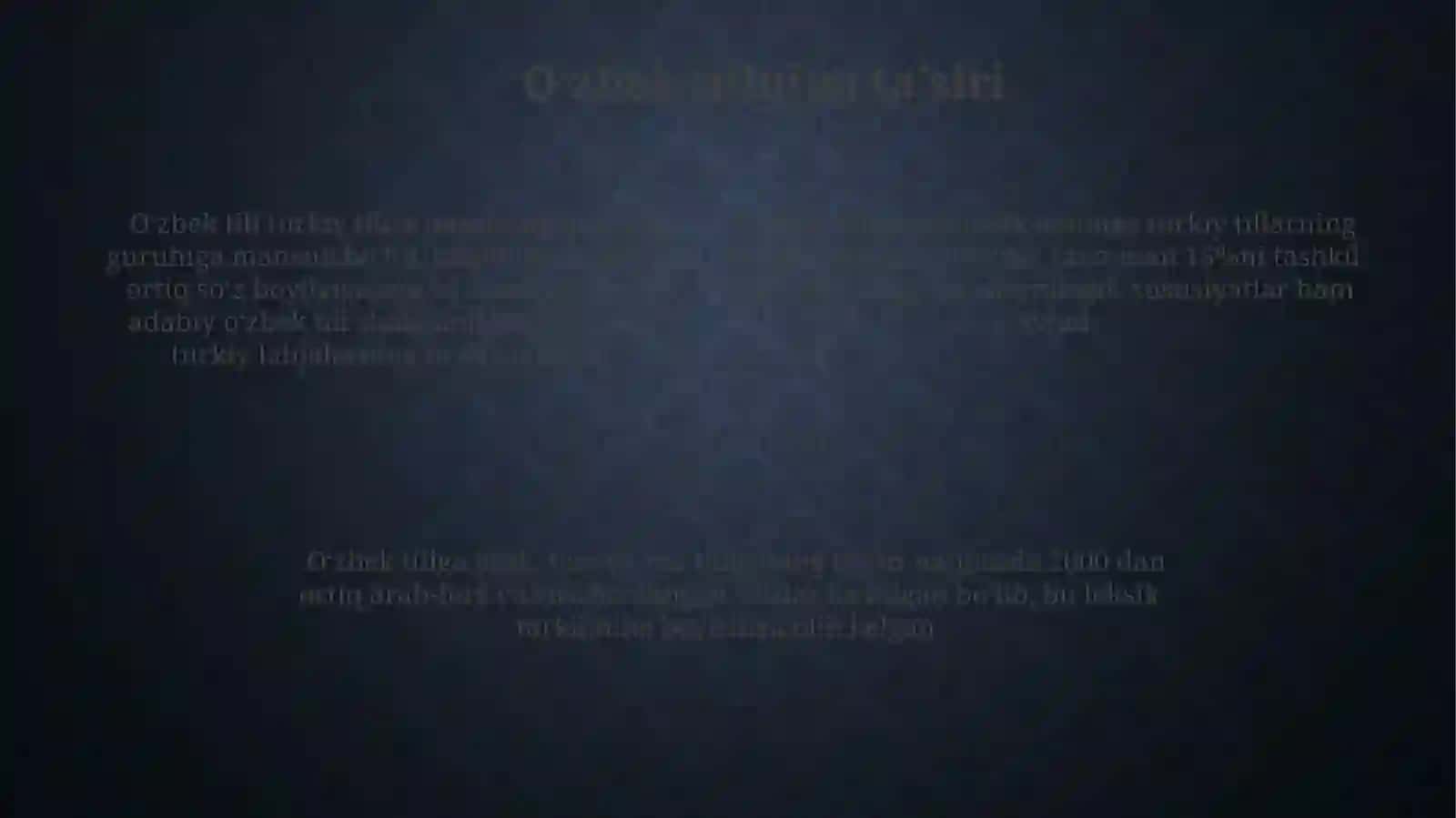 Oʻzbek tilini shakllanishi 4