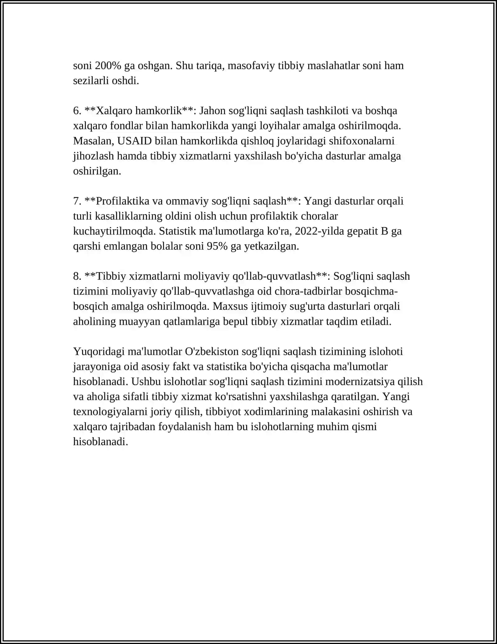 O'ZBEKISTON SOG'LIQNI SAQLASH VAZIRLIGI 4