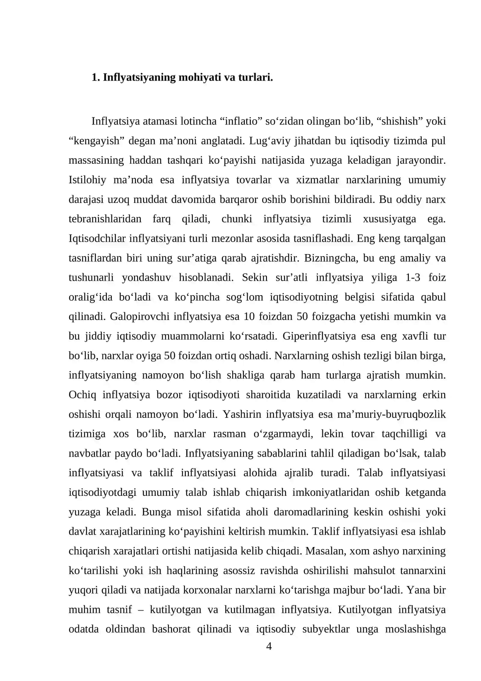 Inflyatsiya va aksilinflyatsiya siyosati 4