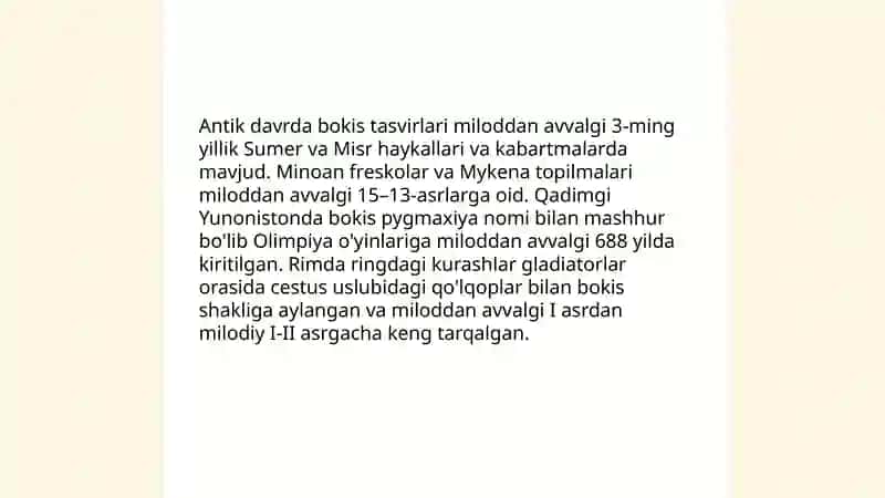 Bokis sport tiring yarilishi va rivojlanishi 4