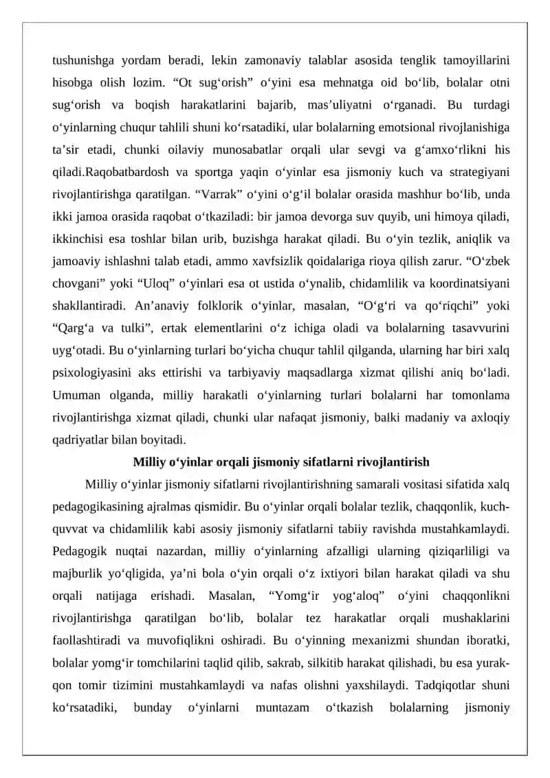 Milliy harakatli o‘yinlarni o‘rgatish 4