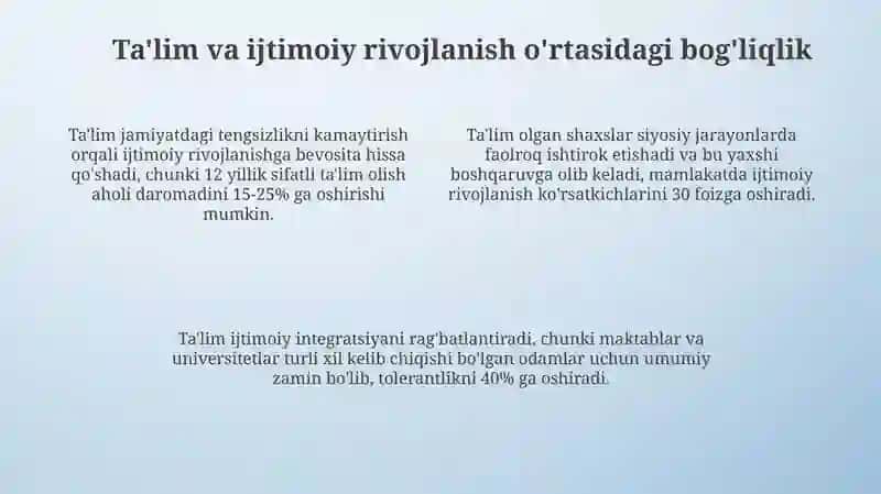 Oʻquvchilarni ijtimoiy rivojlanishda faolligiga qaratilgan 4
