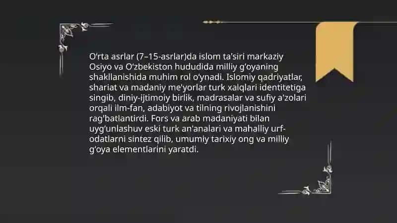 Milliy gʻoyaning shakllanish tarixi 4