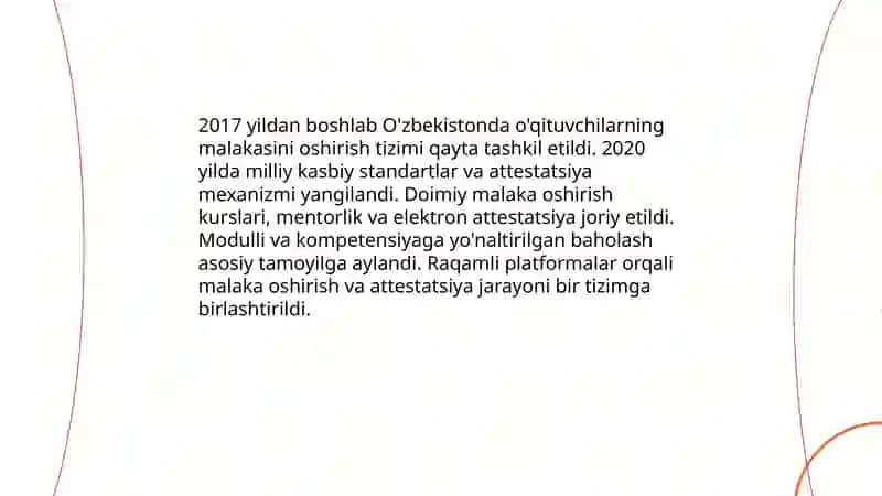 O'zbekistonda ta'lim sohasida amalga oshirilgan islohotlar 4