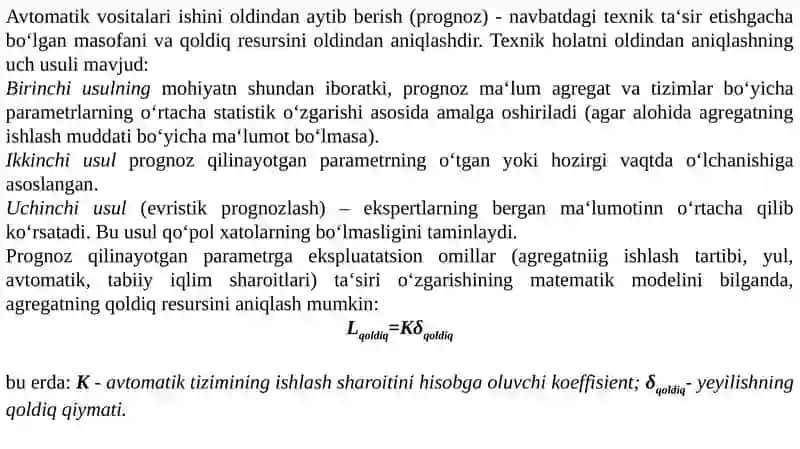 AVTOMATIK TIZIMLARNI DIAGNOSTIKASINING DASTURIY TA‘MINOTI 4