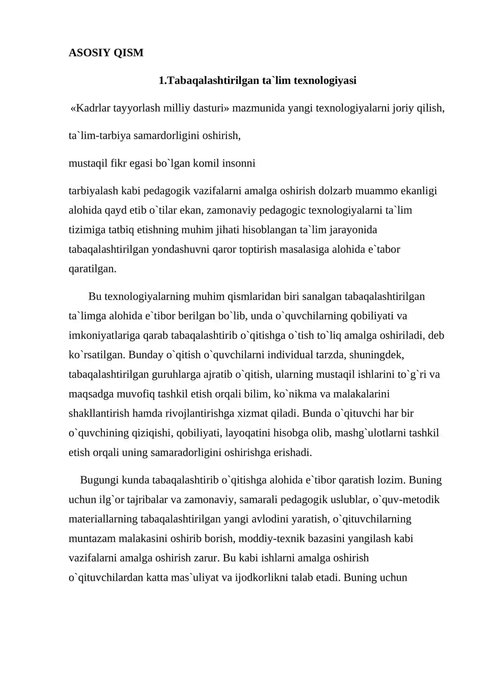 BOSHLANG`ICH SINFLARDA MATEMATIKADAN TABAQALASHTIRILGAN TA`LIMDAN FOYDALANISH IMKONIYATLARI 4