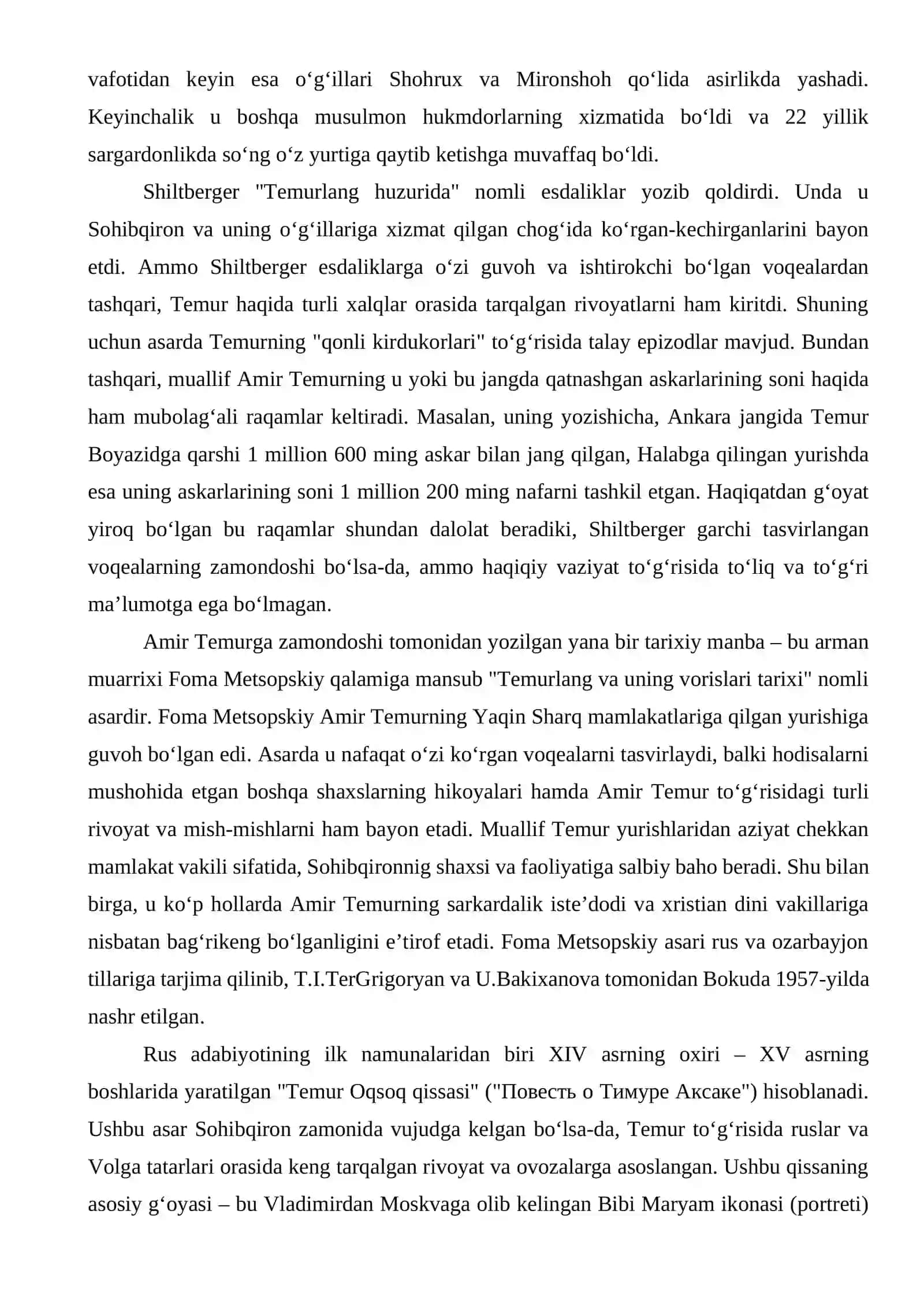 AMIR TEMUR VA TEMURIYLAR DAVRI TARIXIGA OID YEVROPA MANBALARI 4