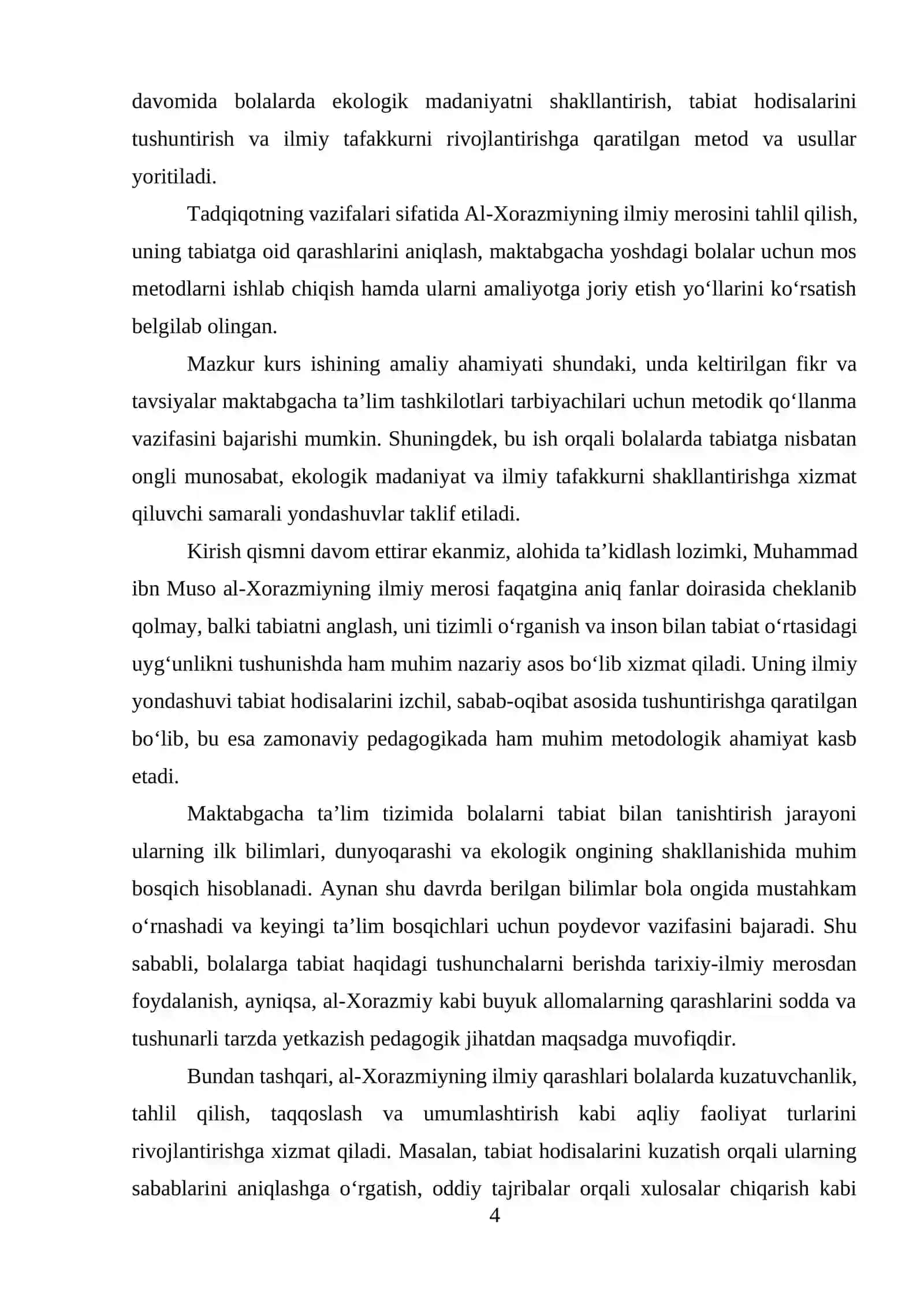 Muhammad ibn muso Al-Xorazmiyning ilmiy merosi va tabiat haqidagi qarashlari 4