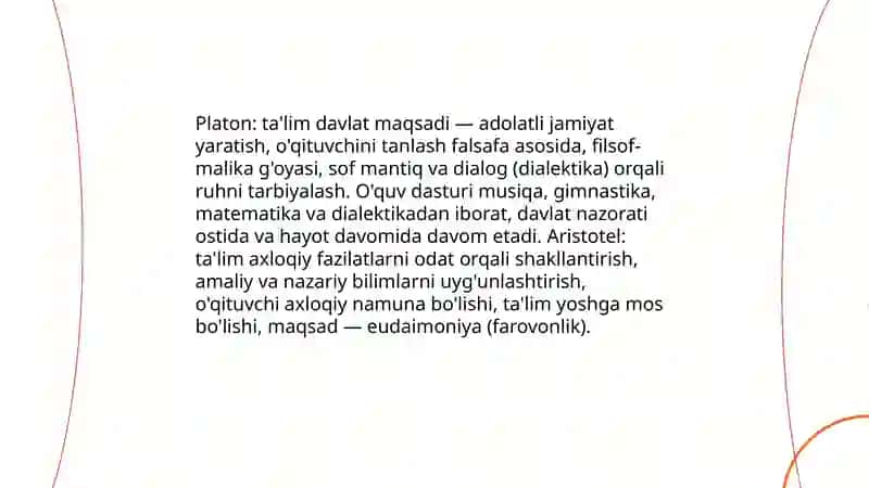Gʻarb mamlakati allomalarining oʻqituvchilik kasbiga oid ilk qarashlari 4