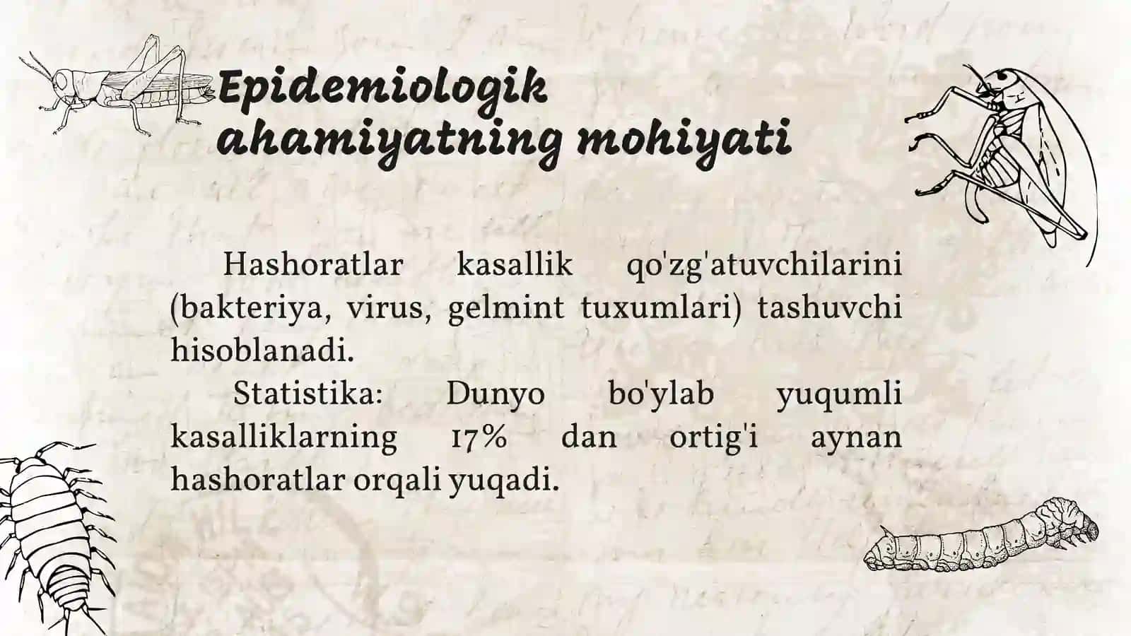 Sinantrop hashoratlarning epidemiologik ahamiyati 4