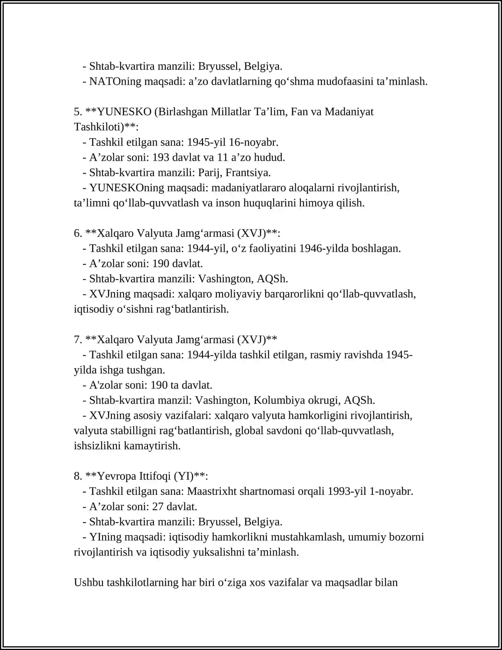 HUJJATLARDAGIZARURIY QISMLAR(REKVIZITLAR). TASHKILIY HUJJATLAR 4