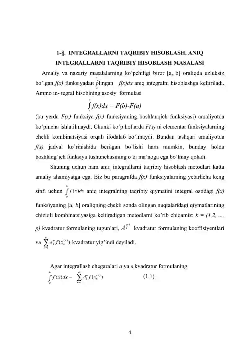 Kvadratur va kubatur formulalar 4