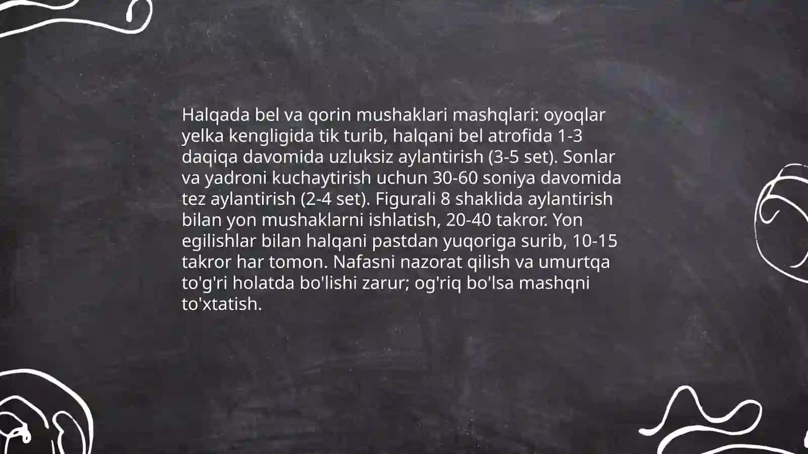 Halqada bajariladigan mashqlar 4
