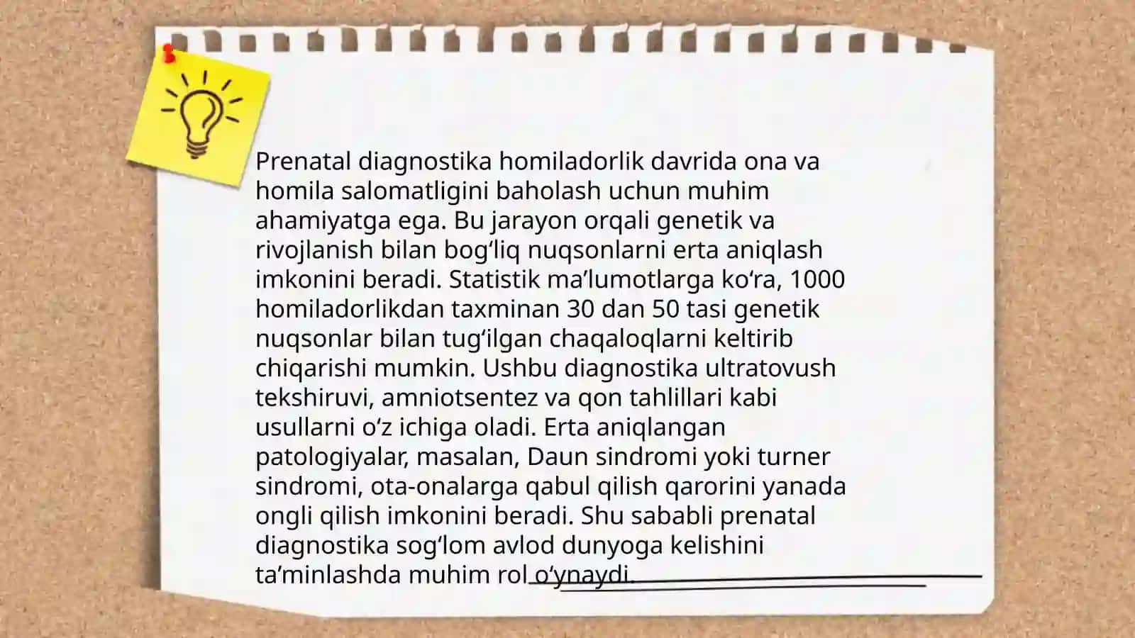 Tibbiy genetik maslahat.Prenatal diagnostika 4