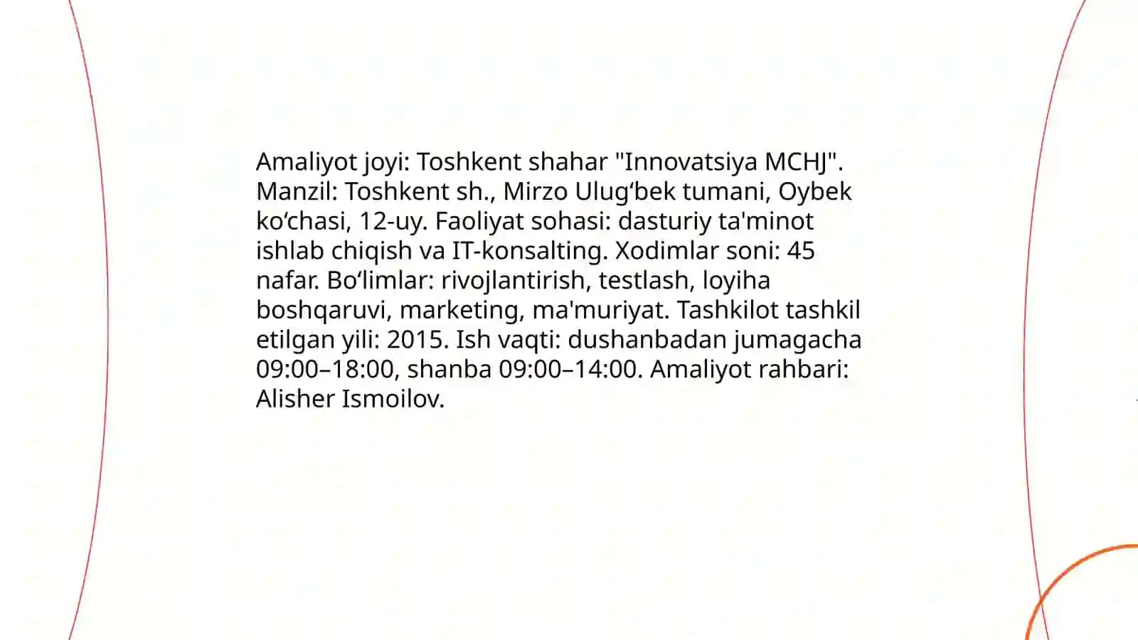 Amaliyot hisoboti 4