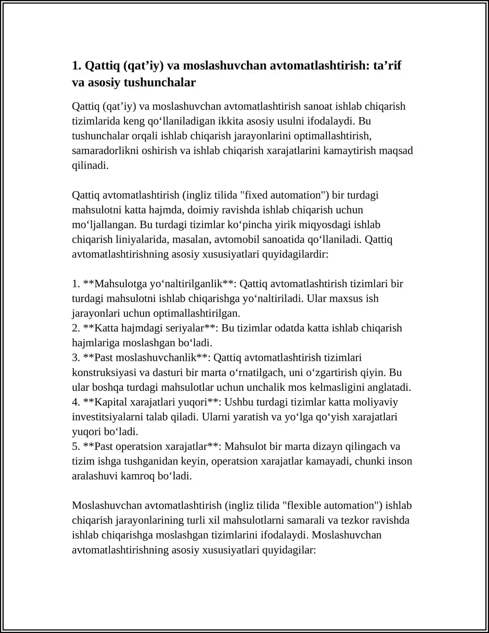 Kimyo Texnologiyalari (Ishlab chiqarish turlari bo'yicha) 4