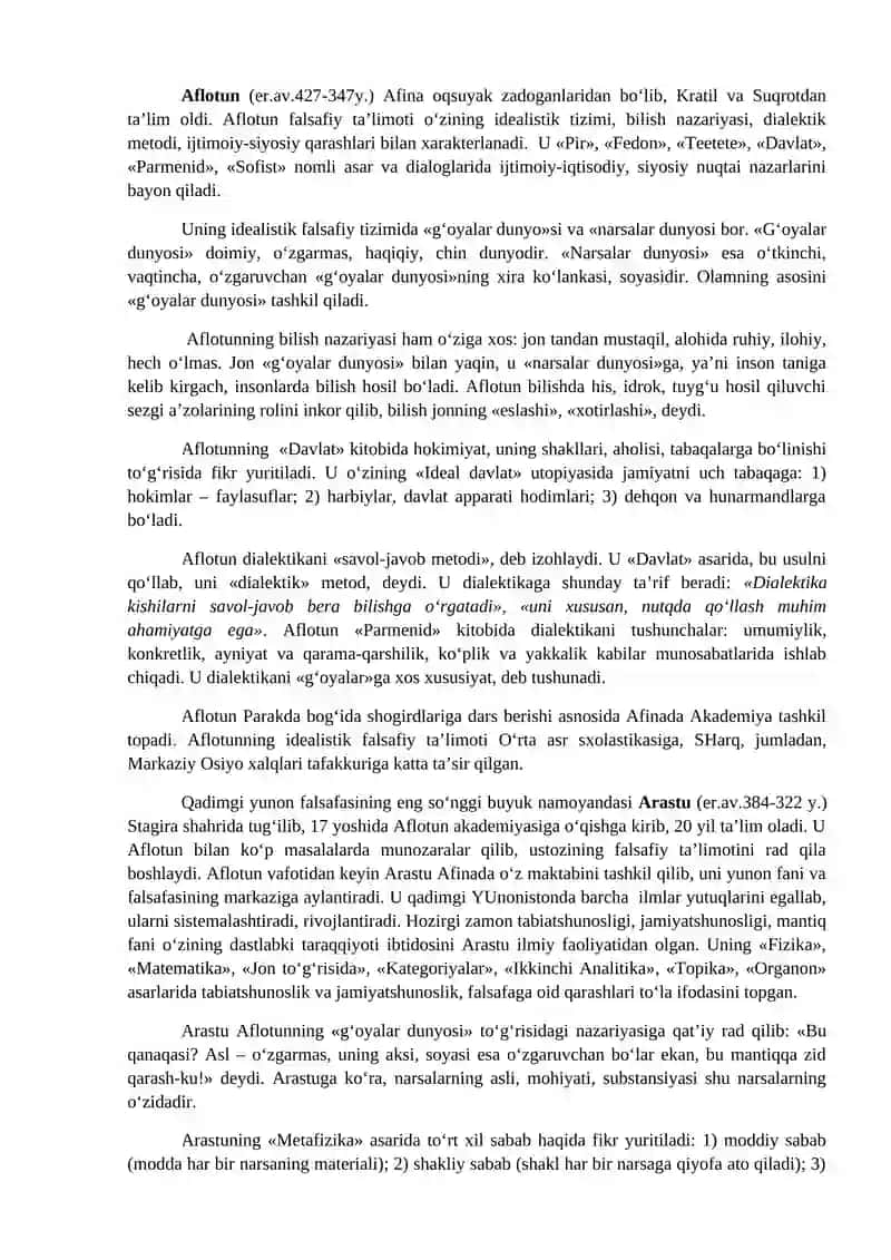 FALSAFIY TAFAKKUR TARAQQIYOTI BOSQICHLARI: G‘ARB FALSAFASI 4