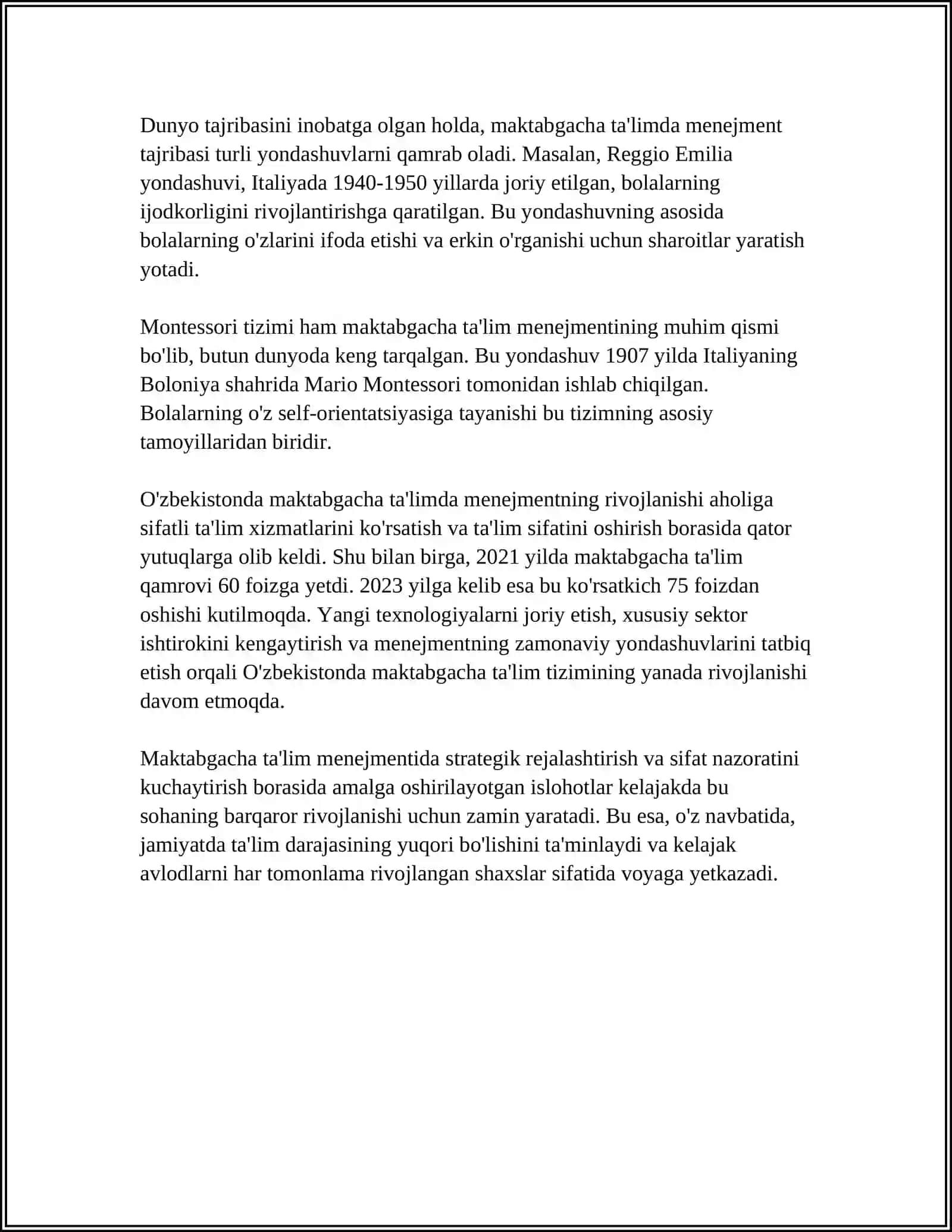 MAKTABGACHA TALIMDA MENDJMENT TARIXI 4