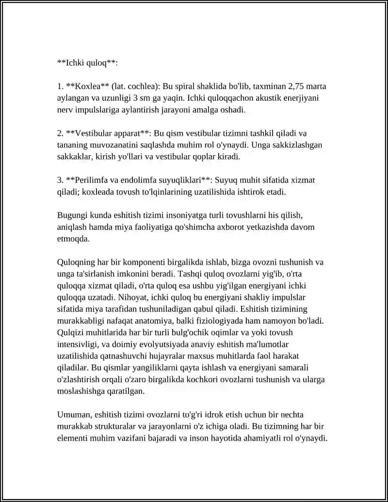 ESHITISH BIOFEZIKASI ELEMENTLARI. KOXLEAR IMPLANTATSIYA ASOSLARI 4