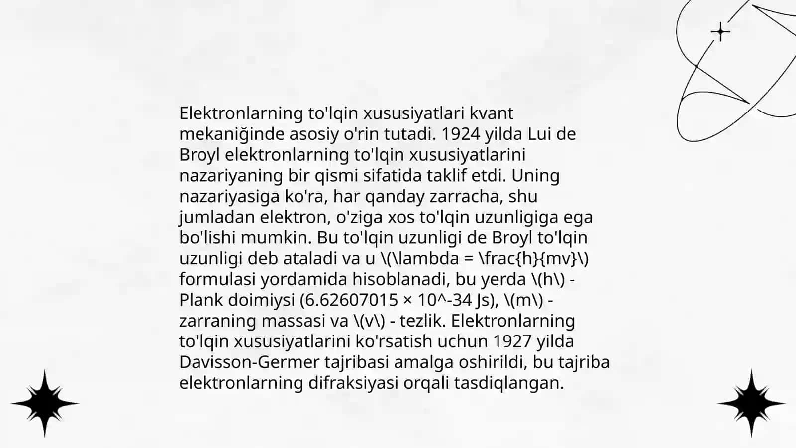 Devisson Jermer va Tomson Tartakovskiy tajribalari 4