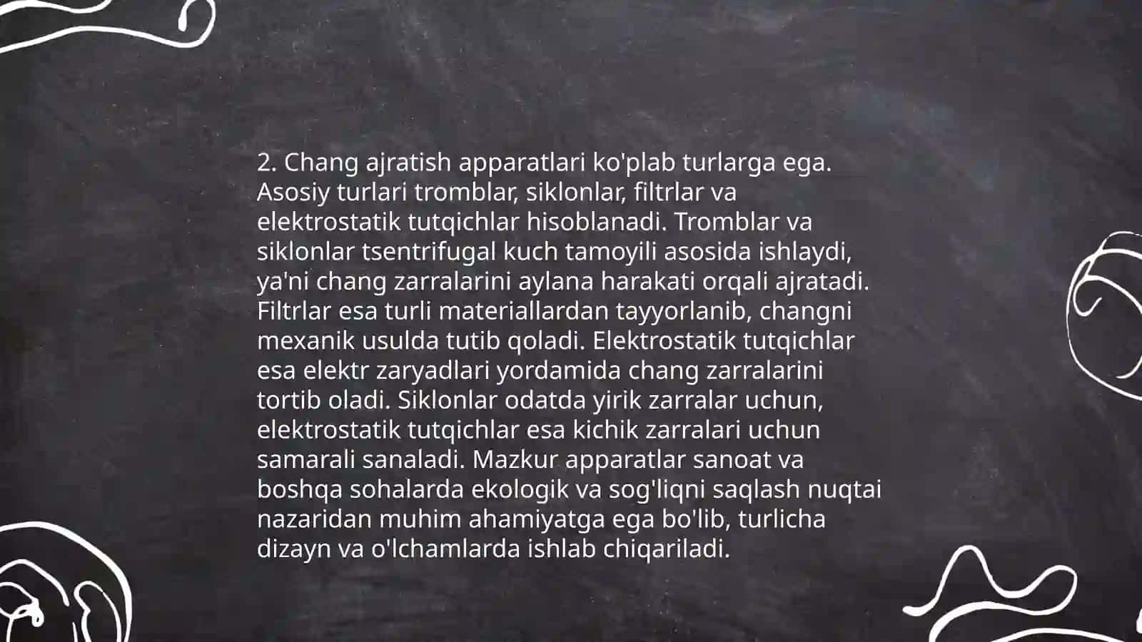 Gazlarni changdan tozalash texnologiyalari 4