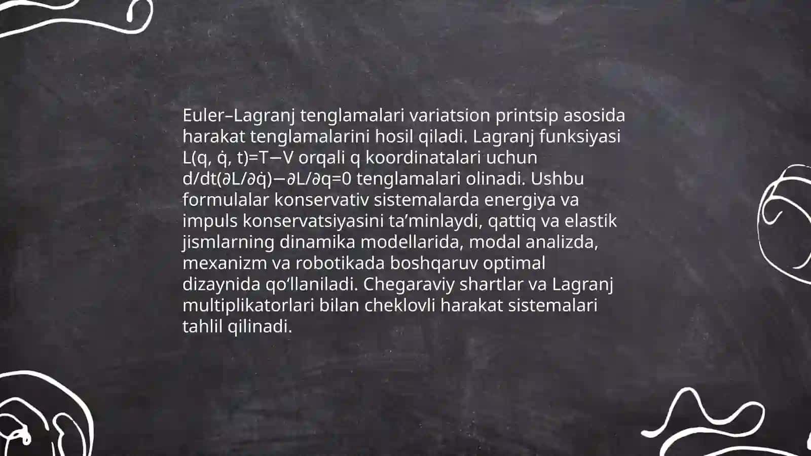 Ekstremmumallar nazaryasining geometrik mexanika va fizika masalalariga tadbiqlari 4