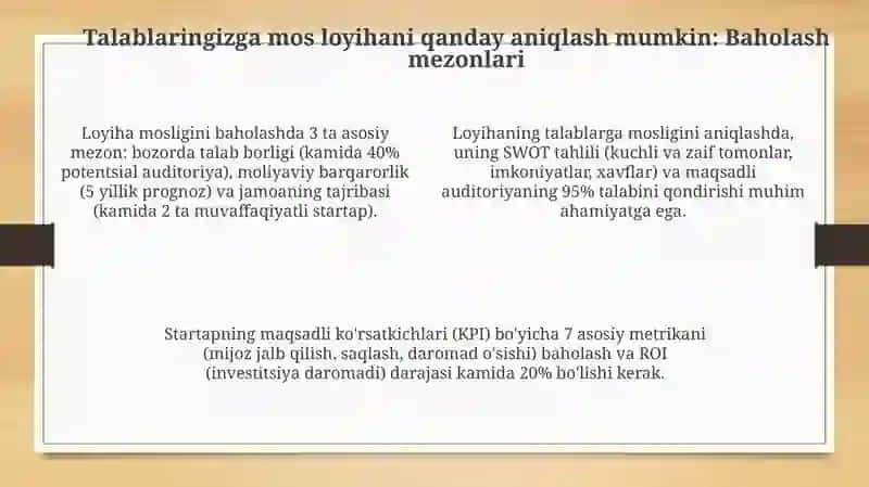 Startap loyihalarini qayerdan topish mumkin 4
