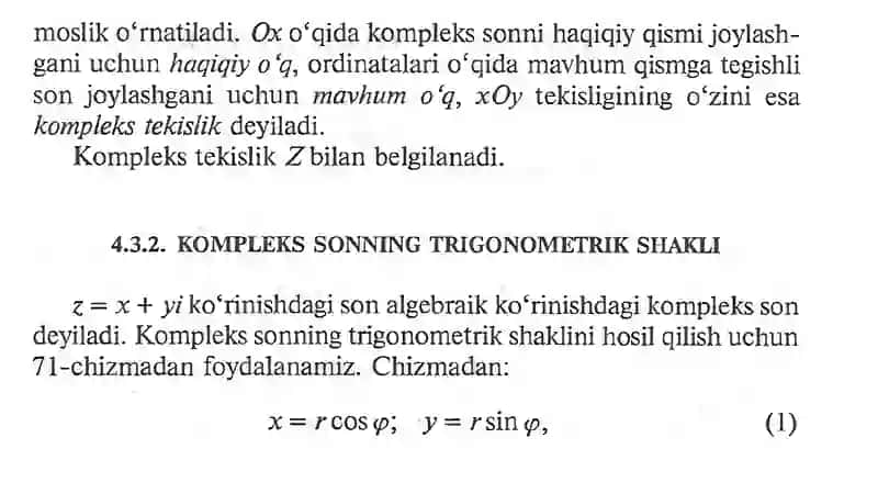 Kompleks sonlar 4